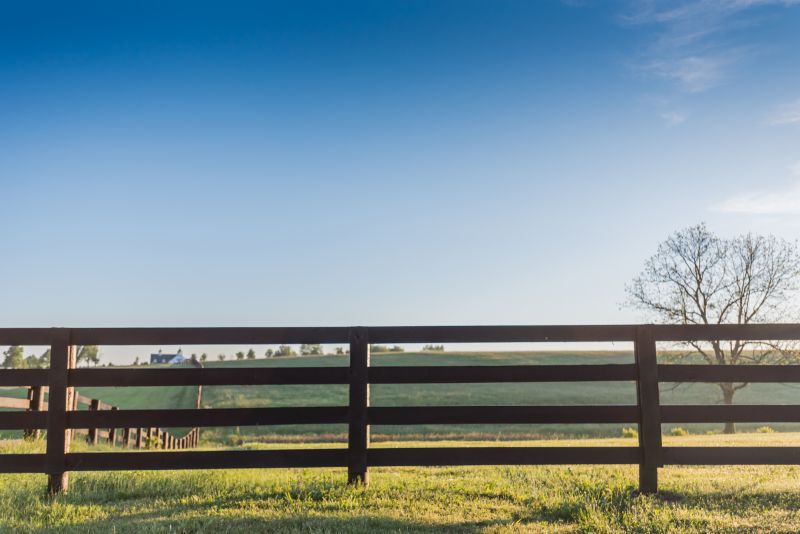 Wooden Farm Fence Installation